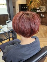 フラクト(FLact)&nbsp;ピンクヘアー_小顔カット_ショートマッシュ