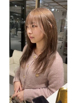 コト 福井大和田店(coto) ミルクティーベージュ レイヤーカット 福井美容室