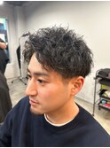 メンズ × ツイストスパイラルパーマ
