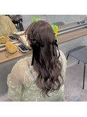 ハーフアップアレンジ