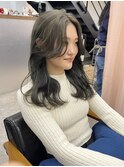 20代30代大人可愛い艶感オリーブベージュケアブリーチ