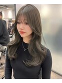 (licca内堀)韓国ヘア×レイヤーカット×オリーブグレージュ