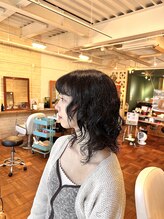 髪物語 ミディアム ウルフ パーマ