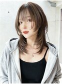 【顔回りに合わせ】ナチュラルブラウンで垢抜け韓国レイヤー