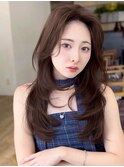 美髪レイヤーカット/顔まわりレイヤー/くびれロングレイヤー