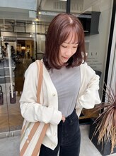 ジリ(JILI) ミディアムレイヤー×チョコレートラベンダー▽福永