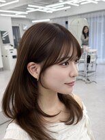 アマトウキョウ アユンチェ(AMA TOKYO×AYUNCHE) 韓国ヘア 透明感カラー 2wayバング レイヤーカット 顔周り