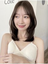 コート 青山(Cote) 20代30代40代50代王道ワンカールひし形レイヤーブラウンカラー