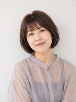 エクラ 名東店&nbsp;オトナシンプルボブ　ナチュラルブラウンカラー