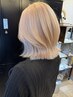 【艶ハイトーンに】頭皮が痛くならない！effectブリーチ+カラーカット
