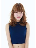 定番、大人可愛いウェーブ、スタイル♪グレージュ♪