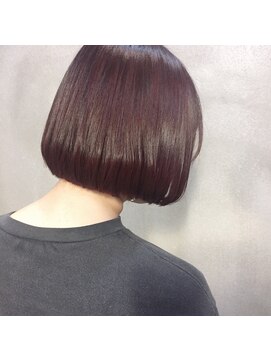 ミント(mint) ＊秋冬ボルドー×切りっぱなしボブ＊