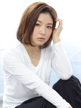 ヘアリゾート バレンタイン(hair+resort valentine) 大人可愛いストレートボブ