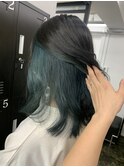 インナーカラー★アッシュグリーン