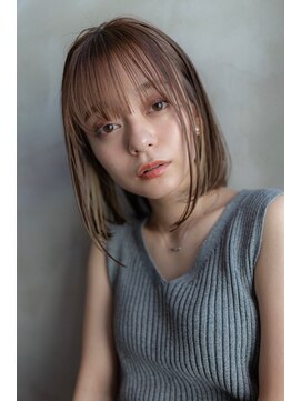 ケアリー 武蔵小杉(Carelly) 大人かわいい前髪セシルカットココアブラウンフリンジウェーブ