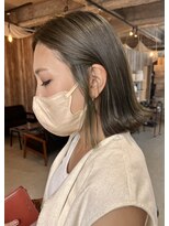 アルム(hair salon Alum) 切りっぱなしボブ　インナーカラー☆　透明感オリーブグレージュ