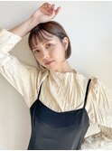 【セロ姫路】シンプルな前下がりの大人ボブ&シースルーバング