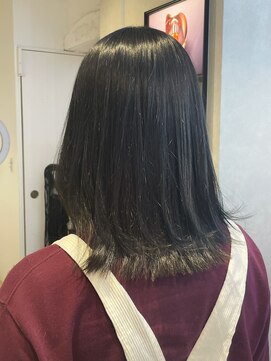 ゼスト パーク(ZEST PARK) 酸性ストレート レイヤーカット ブルーブラックカラー《宮坂紅》