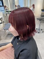 ユーフォリア 渋谷グランデ(Euphoria SHIBUYA GRANDE)&nbsp;切りっぱなしボブ×ワインレッド♪