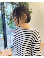 キジ(kiji)&nbsp;【kiji】インナーカラーグレージュ×ボブ。　＃久屋大通＃丸の内