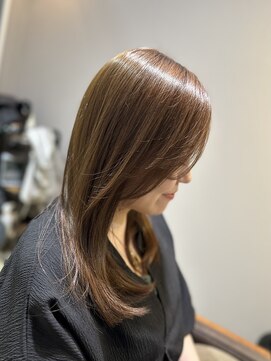 ワ ヘアー(wa-hair) ３６０度美しいレイヤーロング×W髪質改善×シルキーベージュ