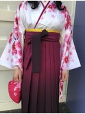 卒業式の袴のお着付け