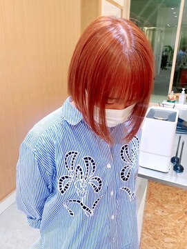 セイドット リー(Say. Ree) say.ベビーピンクニュアンスカラーボブミニボブ切りっぱなしボブ