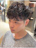 ツイストスパイラル　刈り上げショート　men's  メンズパーマ