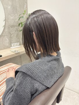 トマト(TOMTO) 【RYOHEI】ボブルフ_グレージュ切りっぱなしボブ_ナチュラルボブ