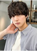 波巻きパーマツーブロックマッシュハイライトツイストスパイラル