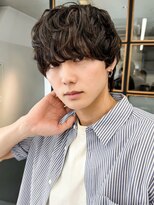 波巻きパーマツーブロックマッシュハイライトツイストスパイラル