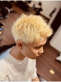 夏に最適！爆モテ金髪スパイキーショート【メンズ/バーバー】