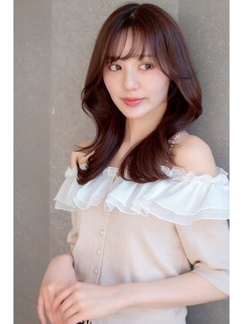 シーシンジュク 新宿南口(Sea shinjuku) ココアベージュ×レイヤー[小顔/黒髪/オリーブグレー]