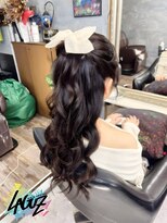 ラグズ 茅ヶ崎(LAGUZ) 【ヘアセット】大人可愛いリボンハーフアップ×ゆるふわウェーブ