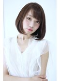 大人なワンレン美髪艶ボブ