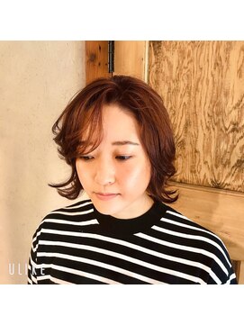 ムードコア(mu;d-Coa) 【寺澤千春】　外ハネボブ　オレンジカラー　簡単スタイリング