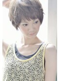 タイトル　ミルクティーベージュひし形大人可愛い20代30代カット