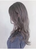 ロングアッシュ_くびれヘアビタミンカラー_ba340221