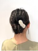 結婚式お呼ばれヘア/お団子スタイル