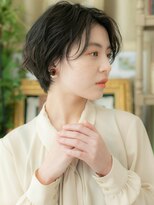 カバーヘア ブリス 大宮西口(COVER HAIR bliss) ■アッシュブラックくせ毛風クールショート17★大宮20代30代40代