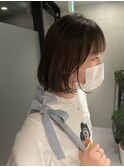 切りっぱなしボブ/美髪/ピンクブラウン[佐賀駅]