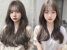 《韓国風暗髪透明感カラー》計算された配合、理論、技術で暗くても透明感たっぷりのカラー