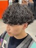 メンズカット+プードルパーマ￥19000#銀座#メンズパーマ#センターパート#眉毛