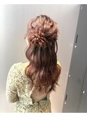 ハーフアップアレンジ/横浜ヘアセット/ヘアセット/早朝可能