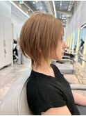 No Styling でも可愛いショートウルフ　ハイライト　ウルフ