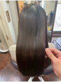 髪質改善ツヤ髪ロング＊透明感＊アッシュブラック＊モテ愛され