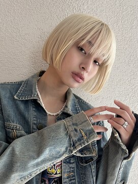 ザスリック 代官山(THE SLICK) 抜きっぱなしブリーチハイトーンカラーミルクティーカラー