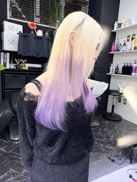 チュダック(ChuDuck) 【天神】ブロンド×パープル/ダブルカラー/ケアブリーチ