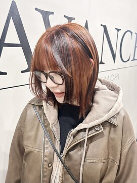 アヴァンス 神戸元町店(AVANCE.) いつものカラーにローライト♪お洒落カラー