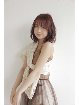 メルカ 天王寺(melca.) ぱっつんボブ/顔まわりカット/ブリーチなしダブルカラー